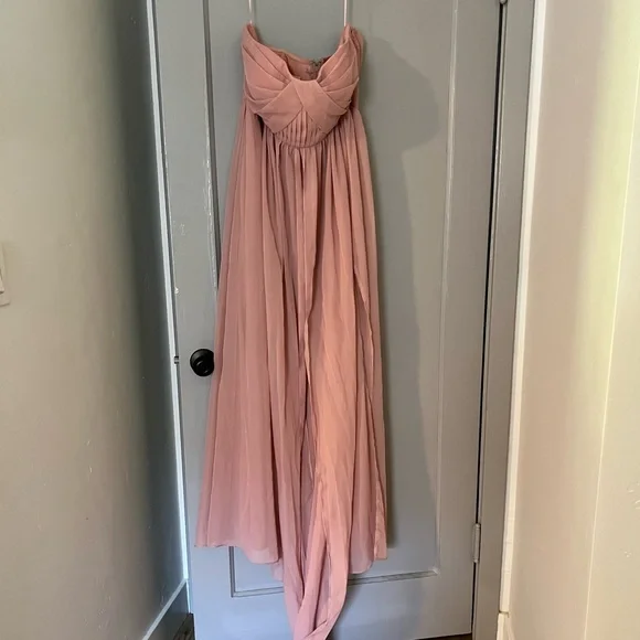 green emerald velvet dress Violaine Dusty Pink Convertible Maxi Dress main image 1